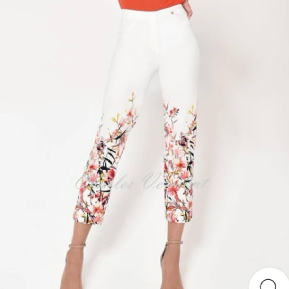 Robell Bella 09 Floral cropped Trousers Pants